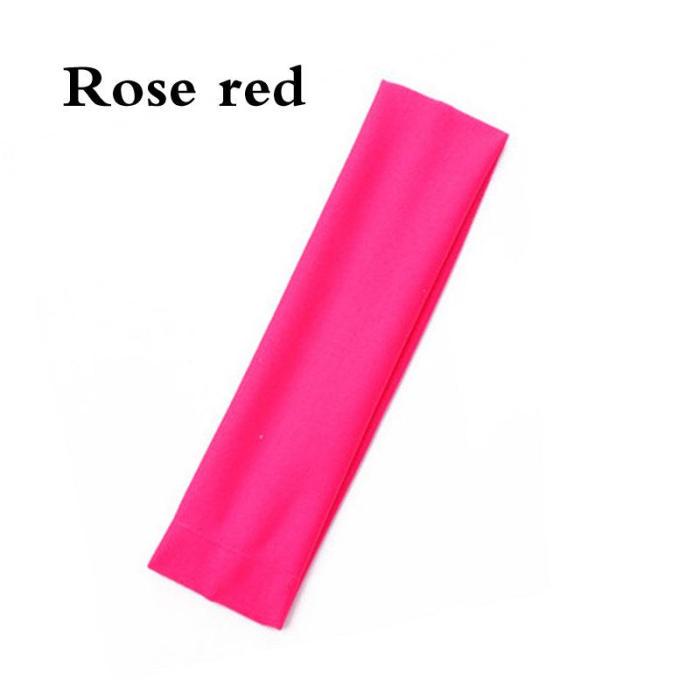 2PC Sweat Absorb Soft Wide Cotton Elastic Headband Running Yoga Stretch Hairbands Women Colorful Sports Headband