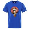 Mens High Quality Tshirt 100cotton Loose Short Sleeve Funny Knife Cat Print Loose Summer Men Tshirt Cool Tshirt Men Tees