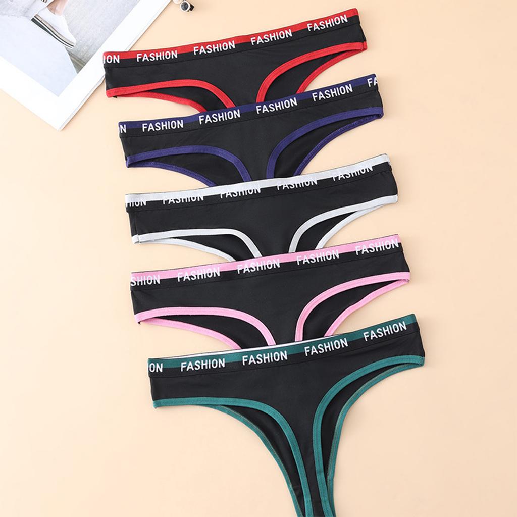 Women's Sports And Fitness Breathable Letter Seamless Low Waist Underwear