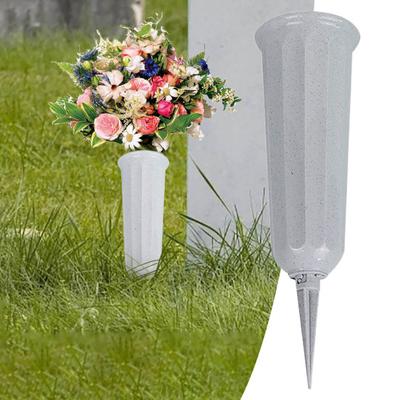 Çiçek Vazo T Şeklinde Çıkarılabilir Plastik Açık Mezar Mezarlık Vazoları Park İçin Sivri Uçlu