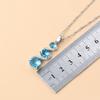 Mark  Wedding Dress Costume Bridal-Bridesmaid Jewelry Blue Stone Earrings And Ring Women Necklace Set Free Gift Box
