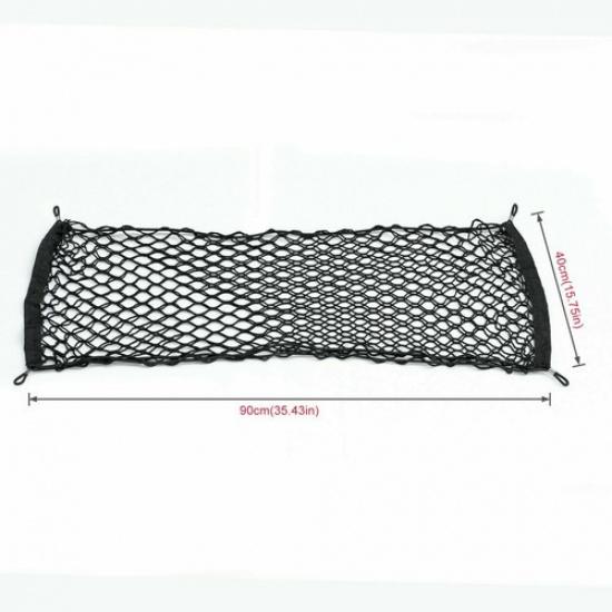 Car Auto Rear Trunk Double Layer Net Mesh Elastic Storage Bag Luggage Organizer