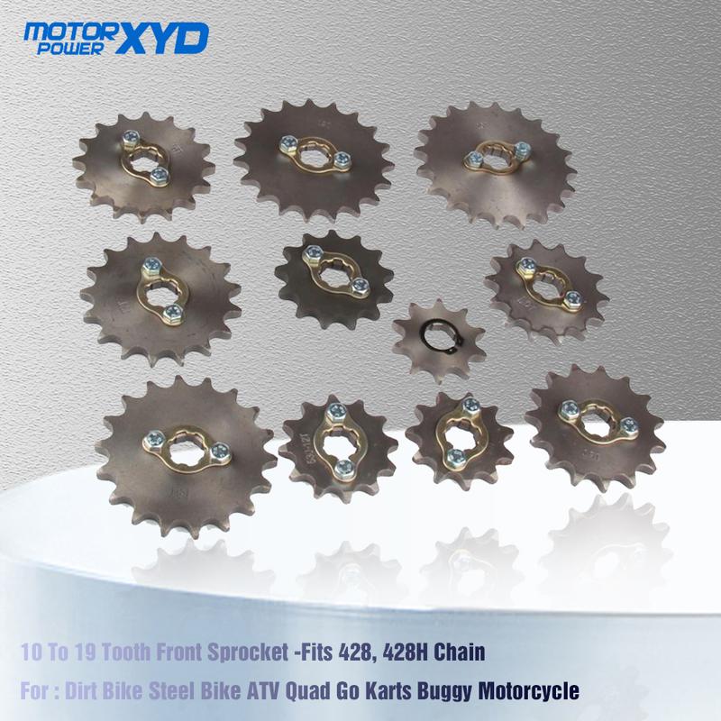 428# 20mm 10 11 12 13 14 15 16 17 18 19 T Teeth Front Engine Chain Sprocket For Dirt Pit Bike Monkey ATV Quad Go Kart