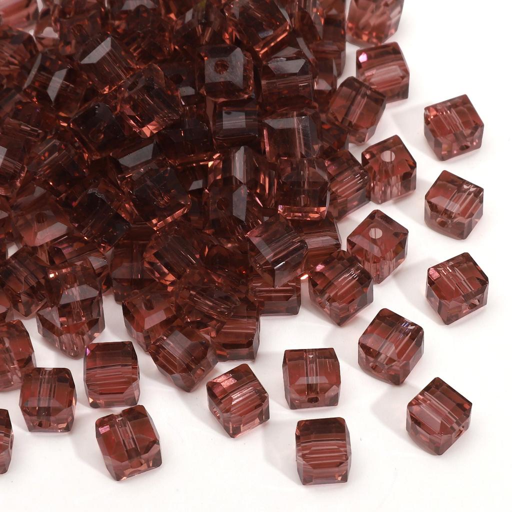 10-20Pcs Glass Crystal Transparent Three-dimensional Square Beads for Jewelry Making DIY Bracelet Necklace