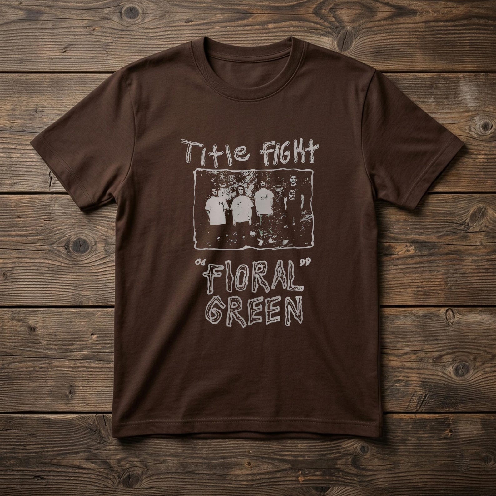 Title Fight Band T shirt, Floral Green albums, 90s Alt Indie Rock Graphic Tee M
