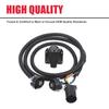 56070 7-Foot 7-Pin Trailer Wiring Harness Extension With Connector For Vehicle-Side Truck Bed,Fit For Chevy Dodge Ram GMC Ford Toyota Nissan