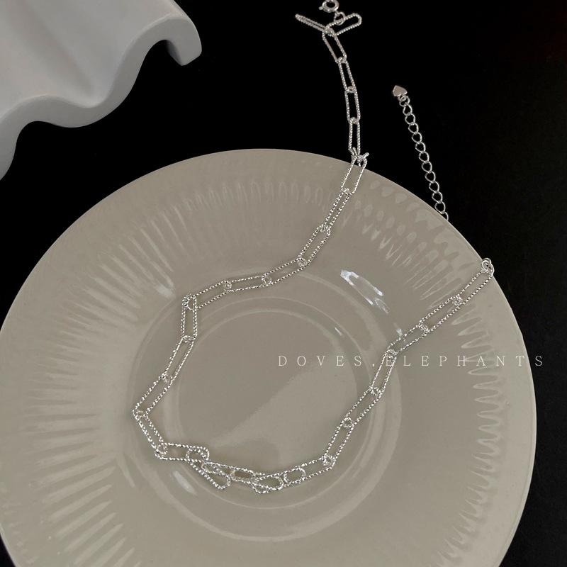 Sparkling necklace female Korean version Internet celebrity design temperament simple collarbone chain accessories