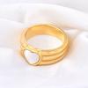 Heart-Shaped Heart Ring Elegant Shell Ring Trendy Finger Ring  Girls