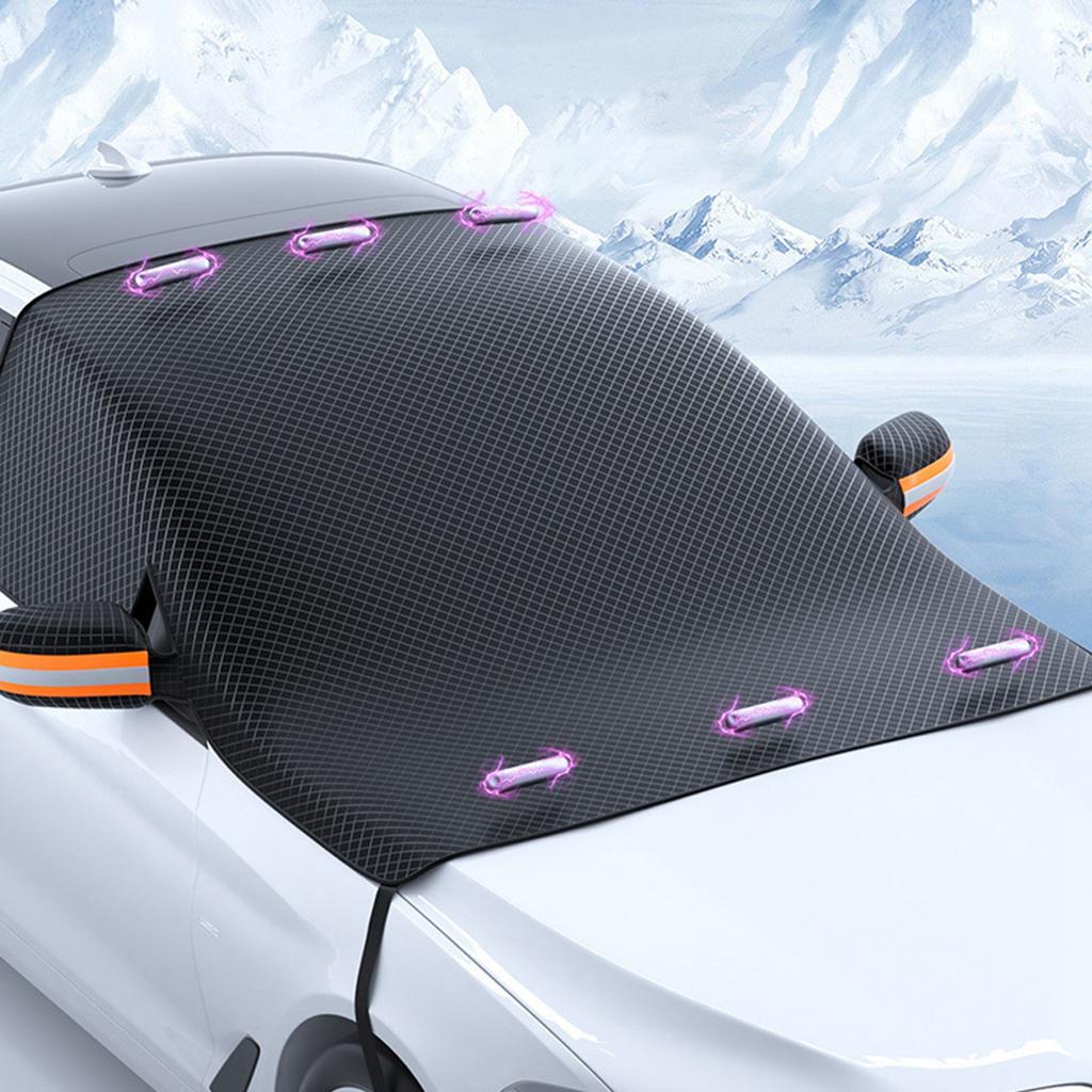 Copertura Parabrezza Auto per Neve e Ghiaccio Magnetica Parabrezza Anteriore Protezione Gelo e Ghiaccio con Finestrino Laterale e