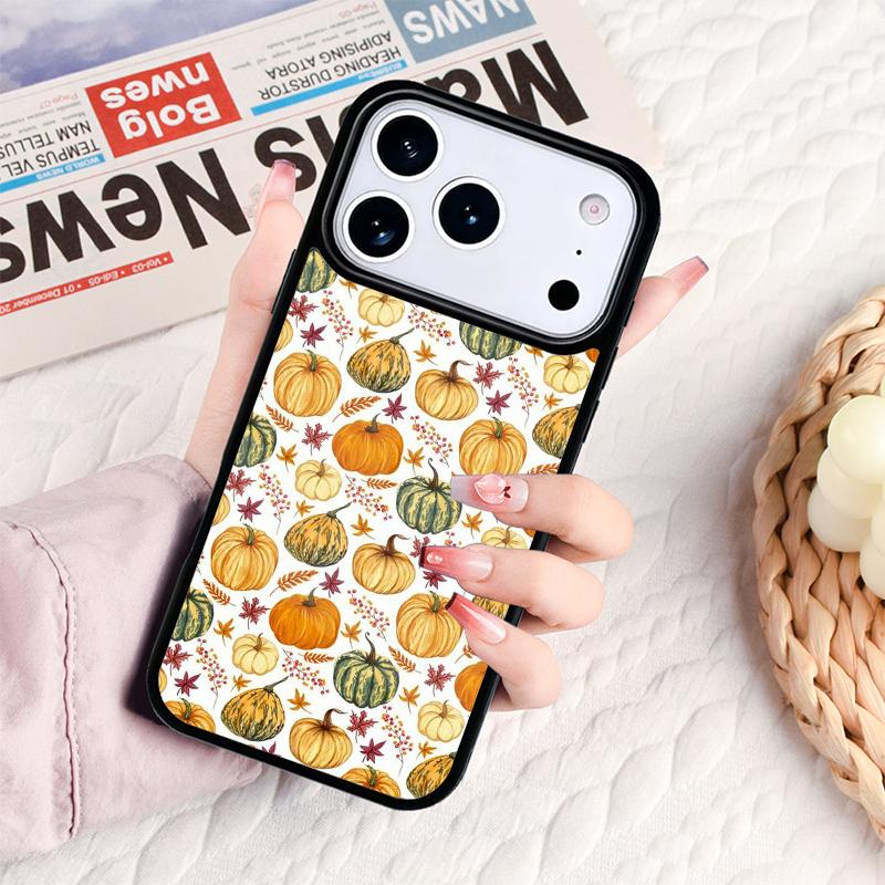 Autumn Leaves Fall Fox Pumpkin Phone Case For IPhone 17 16e 15 14 13 12 11 Pro Max Air Mini Soft Protective Cover