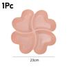 1Pc 4-Grid Split Serving Trays Appetizer Slicing Platters Dessert Trays Reusable Plastic Snack Trays Round Seasoning Trays