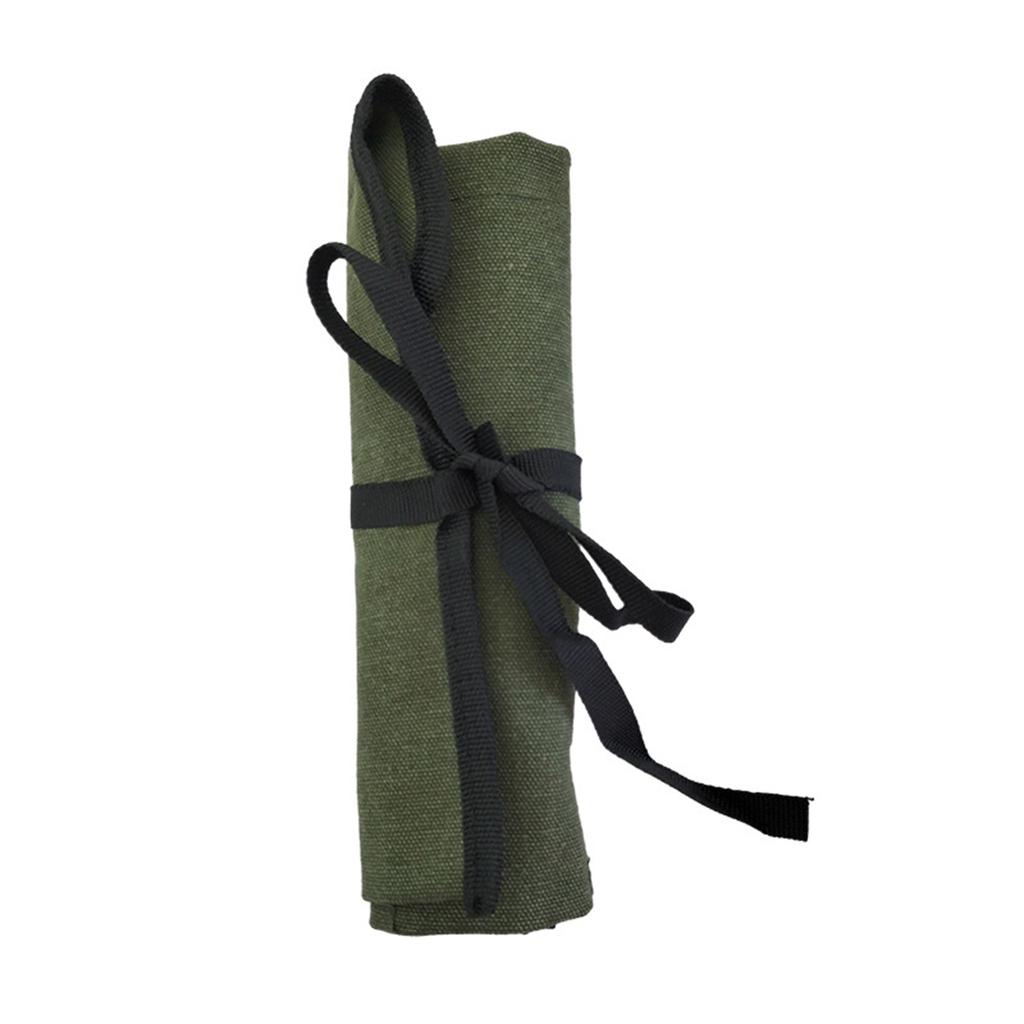 Portable Wood Carving Chisel Set in a Versatile Tool Roll Canvas Organizer for Woodworkers and Hobbyists