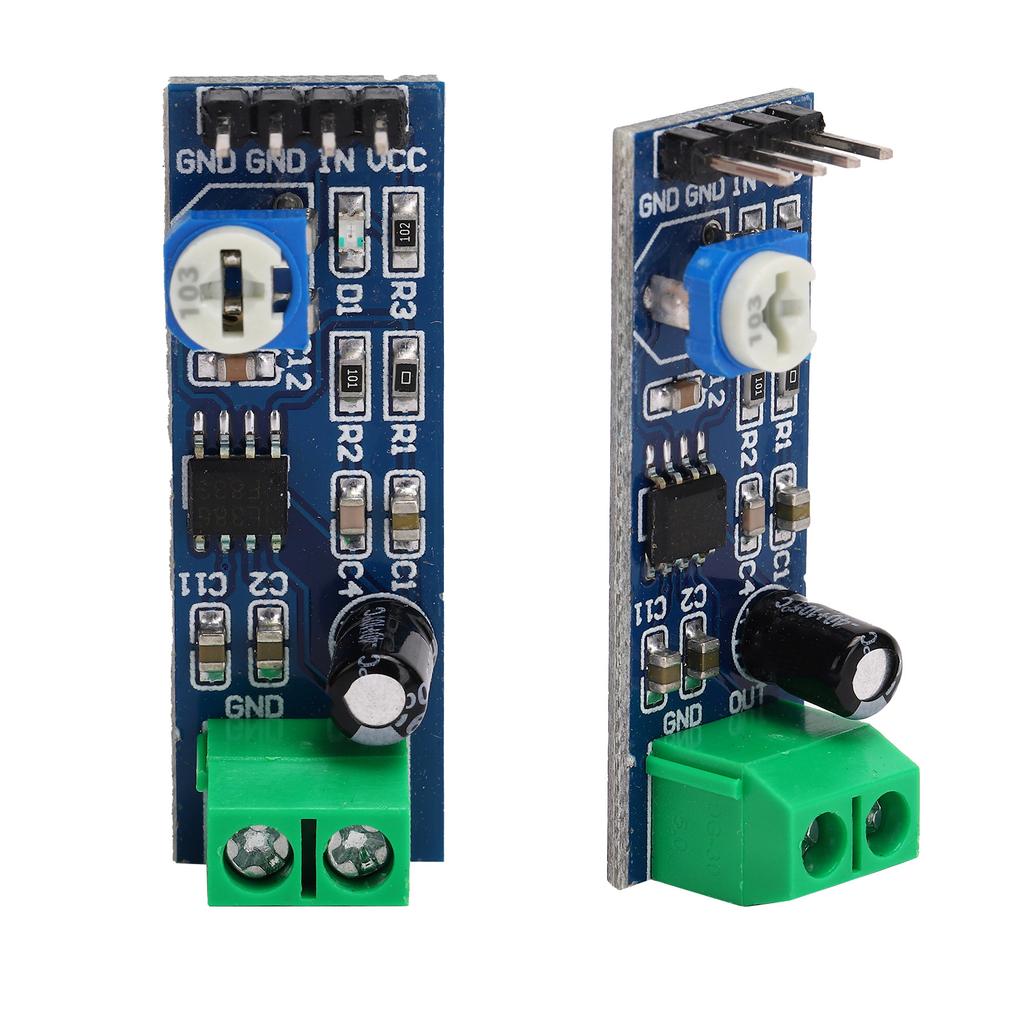 LM386 Power Amplifier Board 200 Times Gain Mono Audio Power Amplifier Module 5V 12V