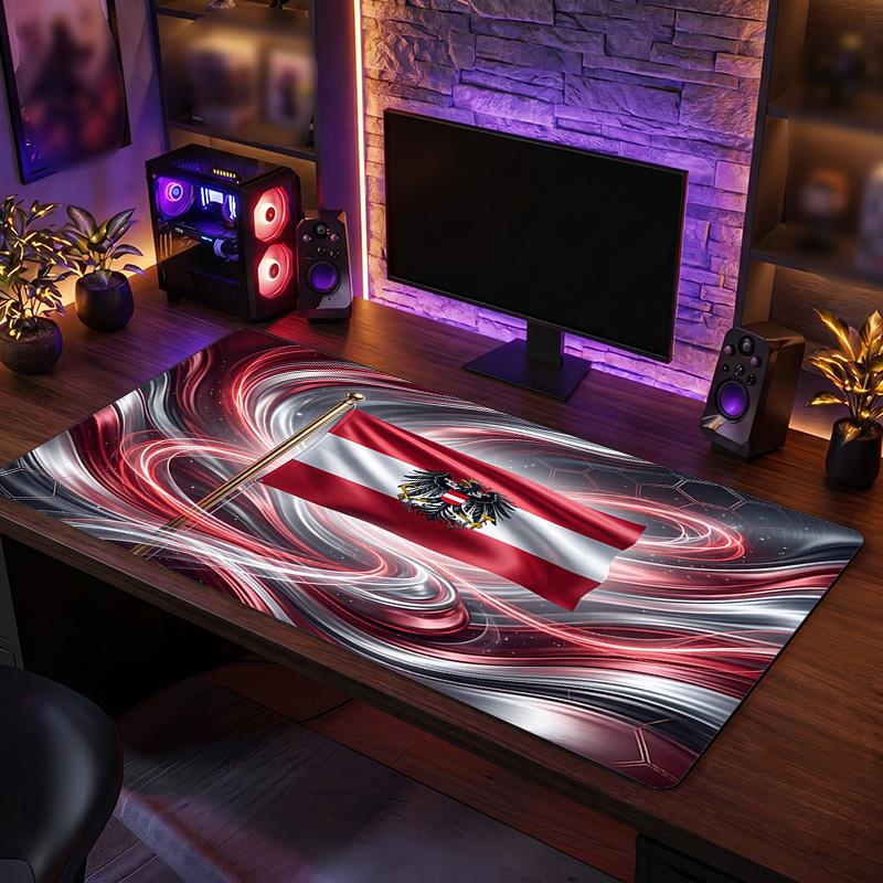 Austria Football Crest Mouse Pad, Extended Non Slip Rubber Desk Mat for Gaming Office Laptop Fan Gift