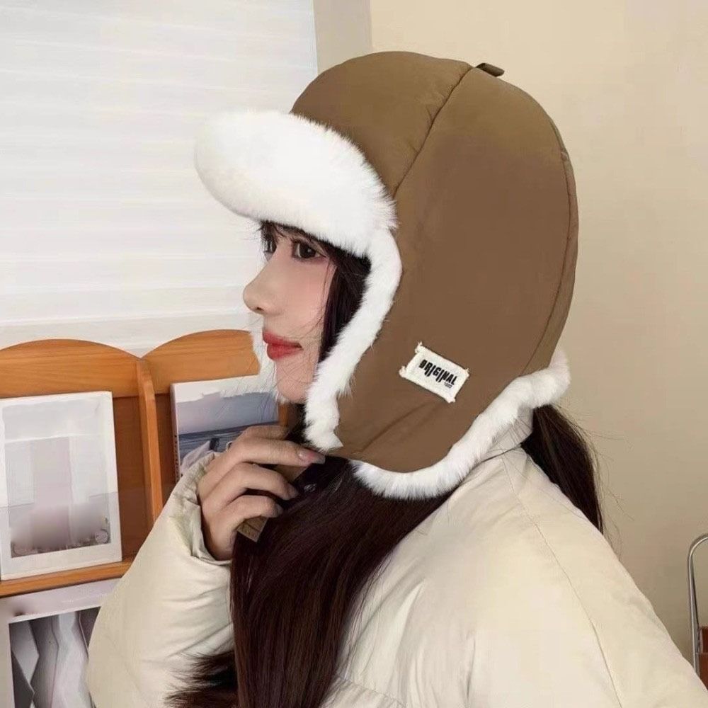 Thickened Winter Pilot Hat Windproof Women Hat Retro Cycling Lei Feng Hat  Outdoor
