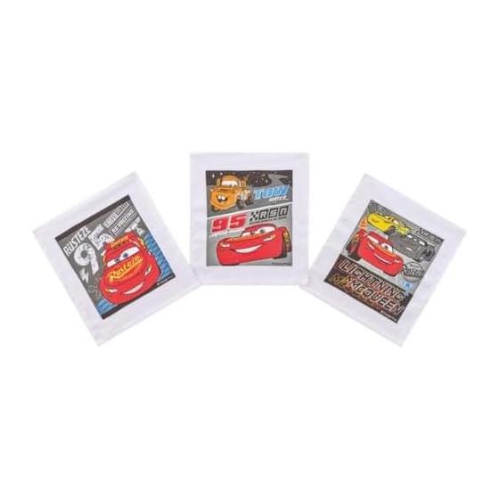 Skater Disney Cars Oshibori Hand Towel Set (3 Pcs) - 100% Cotton, Perfect for Mealtime, Picnics, and Everyday Use