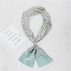 Thin and narrow long silk scarf Double-layer double-sided scarf Simulation silk female Korean version fashionable versatile decorative scarf literary