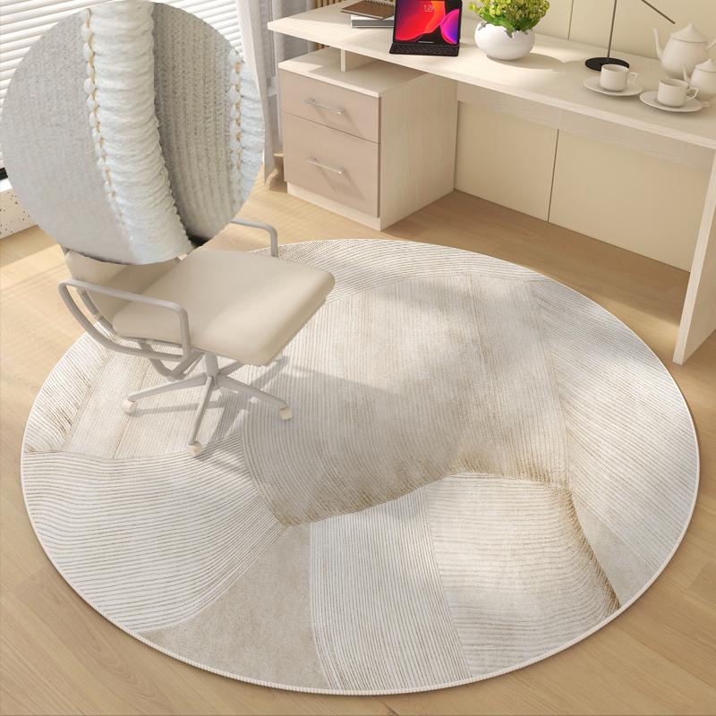 Tappeti Rotondi in Velluto di Cristallo per Camera da Letto Tappeti di Grande Superficie per Soggiorno Tappetino Antiscivolo per Sedia da Computer Tappeto di Lusso Leggero per Cabina Armadio