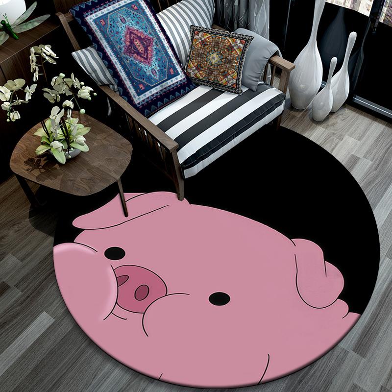 Waddles pattern round rug,Carpet Rug for Living Room Bedroom Playroom ,Non-slip Floor Mat,Holiday Gifts and Birthday Gifts.
