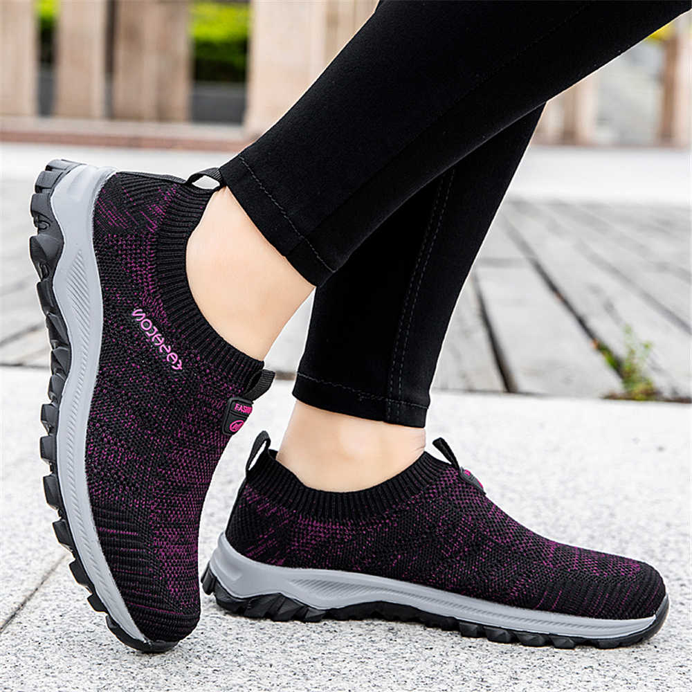 Fashion Without Laces Demi-season Women's High Sports Shoes Flat Shoes Luxury Boot Due To Women Sneakers Lux Health Sho Minimalist