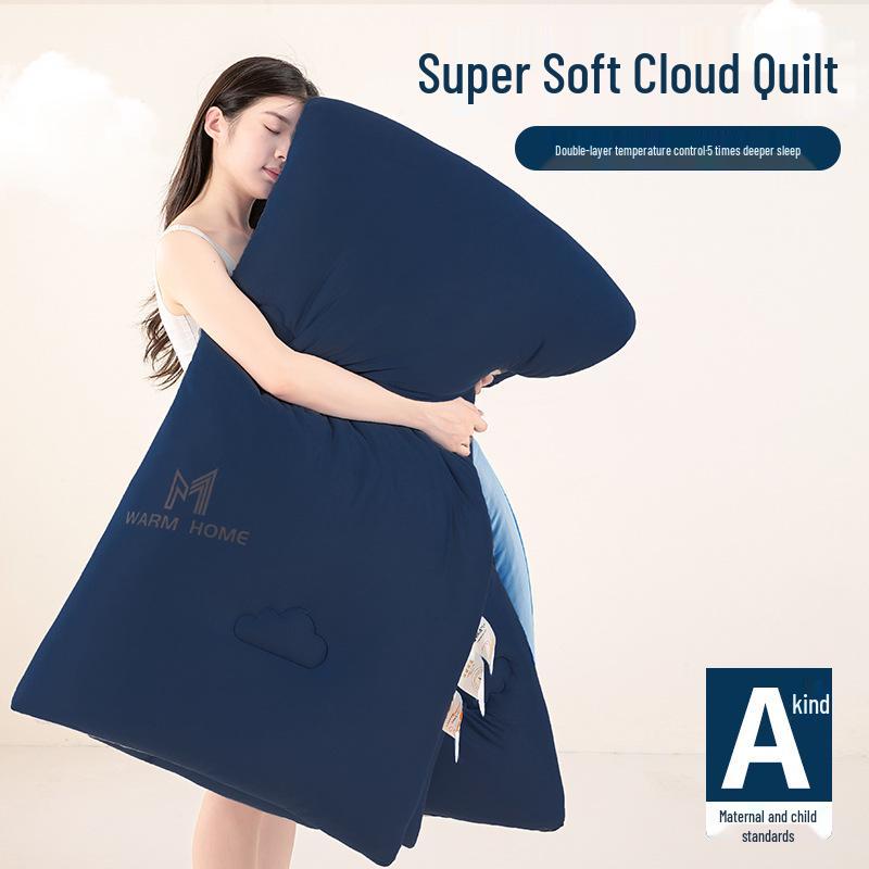 Knitted Cotton Cloud Quilt: Deep Sleep, Warm & Soft for All Seasons