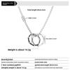 New Double Ring Bamboo Pendant Trendy Necklace High-end Feel Men's Niche Sweater Chain Clavicle Chain National Trend Ins Style