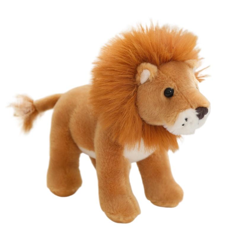 20 см Кавайная мягкая игрушка лесное животное Лев/Корова/Мула/Пятнистый олень/Плюшевая кукла Детская ручная работа Подарок