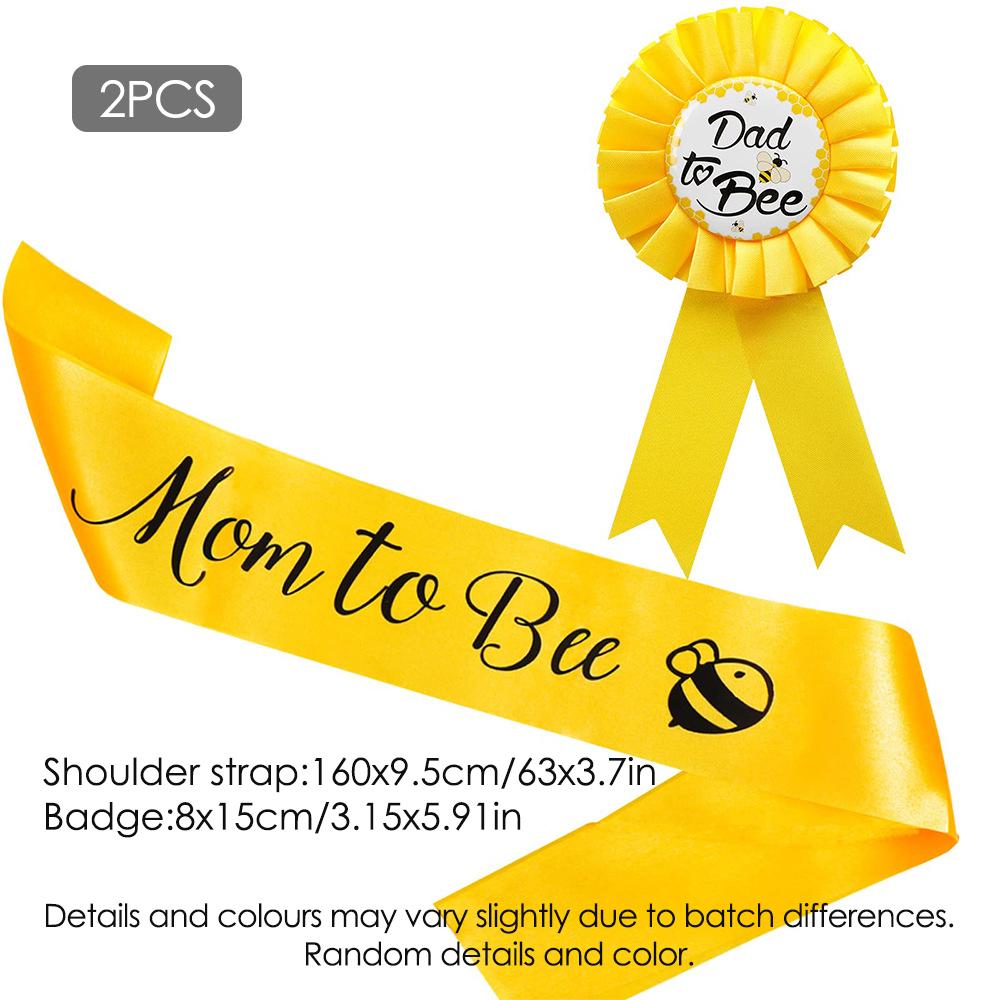 Mom to Be Dad to Be Shoulder Strap Collection designed for Infant Shower Gender Revealing Celebration Welcome Infant Celebration Shoulder Strap Badge