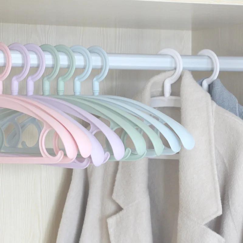 5Pcs/pack Traceless Clothes Hanger Closet Organizer Widen Clothes Drying Rack Coat Display Hanger Wardrobe Hanger Racks