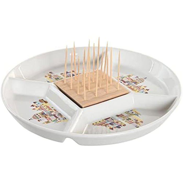Set D'apéritif - DKD Home Decor - Estándar - Grès - Multicolore - 23,5 X 23,5 X 7 Cm