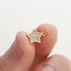 2/6pcs 18K Gold Color Plated Pentagram Star Charms Tail Chain Charms Handmade Earrings Bracelet Necklace DIY Jewelry Accessories