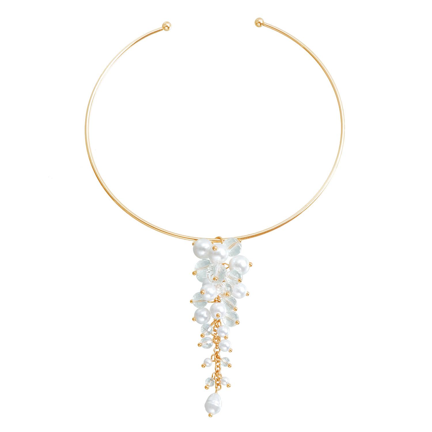 

Аксессуары Ретро Барокко Придворный Стиль Имитация Жемчуга Кристалл Воротник Персонализированное Колье-Чокер