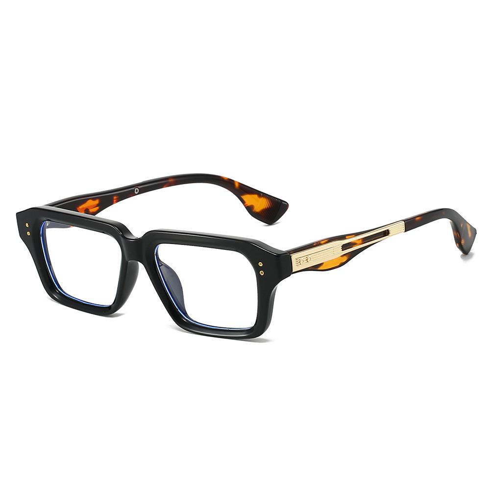 

Fashion Retro Square Blue Light Blocking Glasses Brand Deisgner Rivets Luxury Anti Blue Glasses Frame Lundon Style
