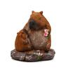 Cartoon Mutter Kind Wasserschwein Harze Miniatur Ornament für Desktop und Gartenlandschaft Harze Tierstatue Figur