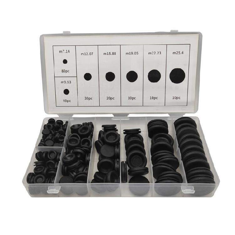200 Pcs Rubber Grommet Firewall Hole Plug Electrical Wire Gasket for Wire Plug 1