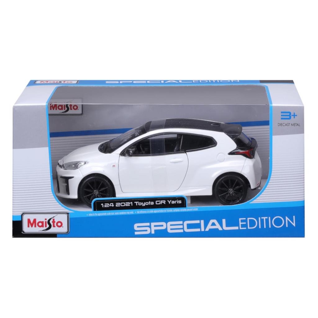 Maisto 1/24 Scale Toyota GR Yaris 2021 White / Diecast Model Car, Finished Product, 32909 WT