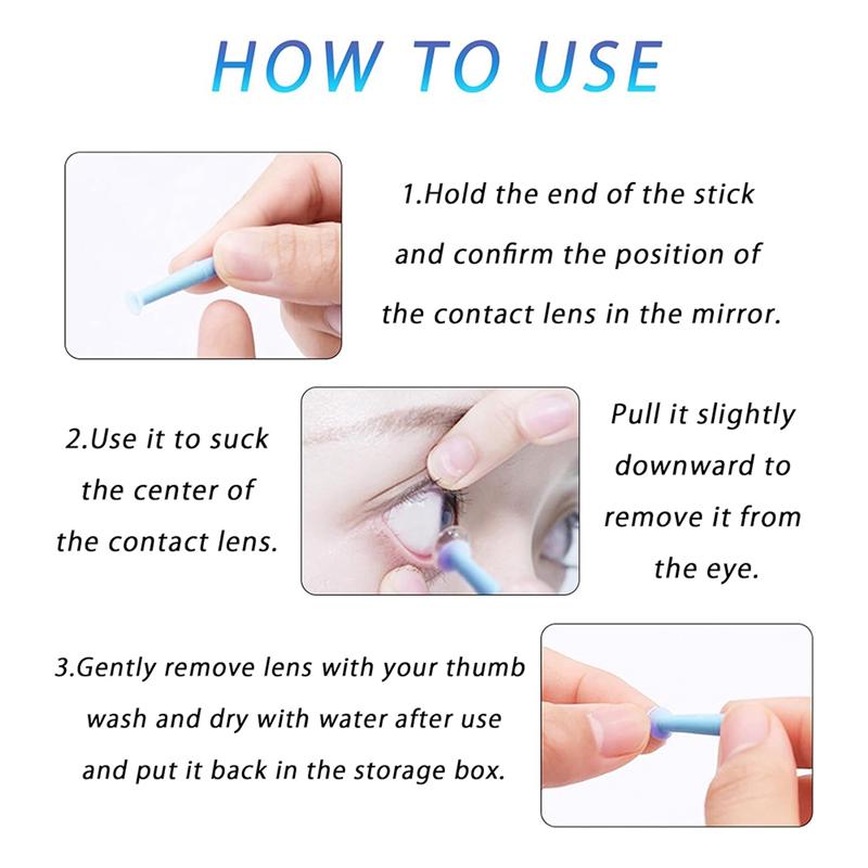 AB34-16 Pcs Hard Contact Lens Remover Tool Plunger Suction Cup For RGP And Scleral Lenses