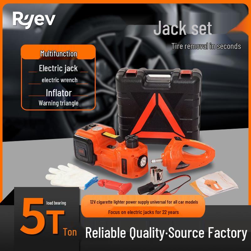 5-Ton Multi-Function Vehicle-Mounted Electric Jack with Electric Wrench and Air Pump for Tire Changes
