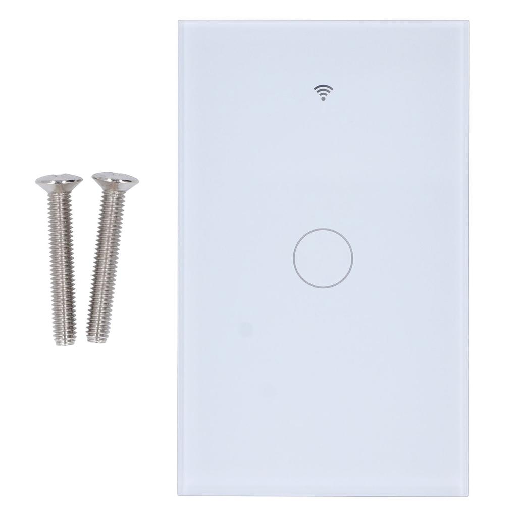 Touch Smart Switch Wall Mounted 10A Tempered Glass Panel Intelligent WiFi Touch Switch for Home 90‑250V