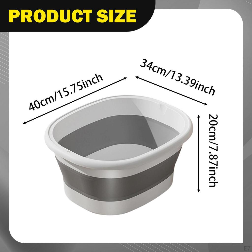 Foldable Foot Bath Basin Barrel Fishing Bucket Storage Container Soaking Tub Washing for