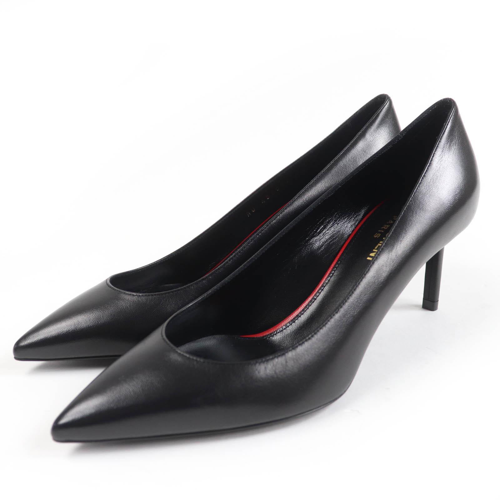 

SAINT LAURENT PARIS pumps Pointed toe leather black leather Women 36.5 480093 Used