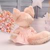 Linabelle Stella Lou Plüschkleidung, Größe Klein, Rosa Tulpenkleid-Set, Wechselbares Outfit, Plüschkleid, Puppenkleidung (Kleid, Stricktasche und Schleife