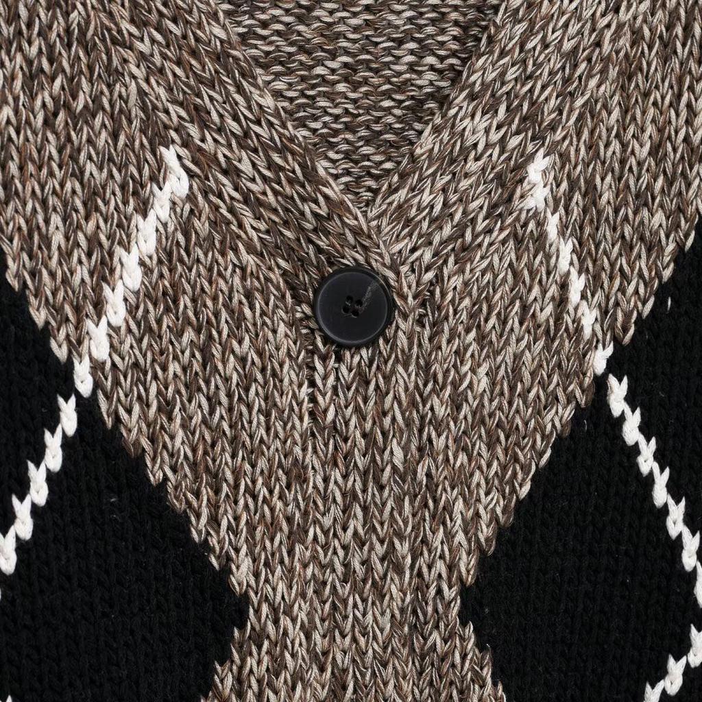 Spring 2025 Women's Plaid V-Neck Knit Cardigan