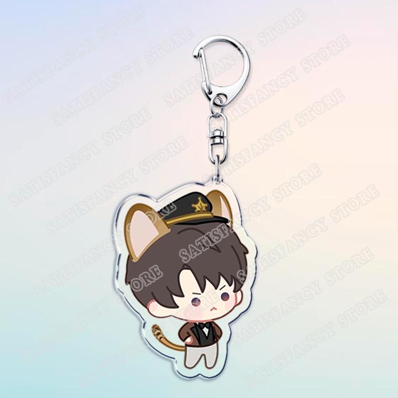Game Love and Deepspace Keychain Accessories Bag Cute Chibi Sylus Zayne Rafayel Xavier Otome Keyrings Jewelry Fans Freinds Gifts