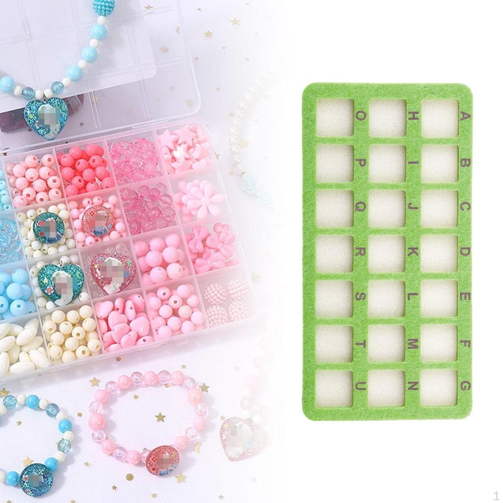 21 Grid Bead Organizer Mat for Crafting Jewelry