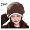 Soft Polyester Warm Knit Cap Hat Retro Winter Slouchy Hat Women Jacquard Star Rolled Autumn