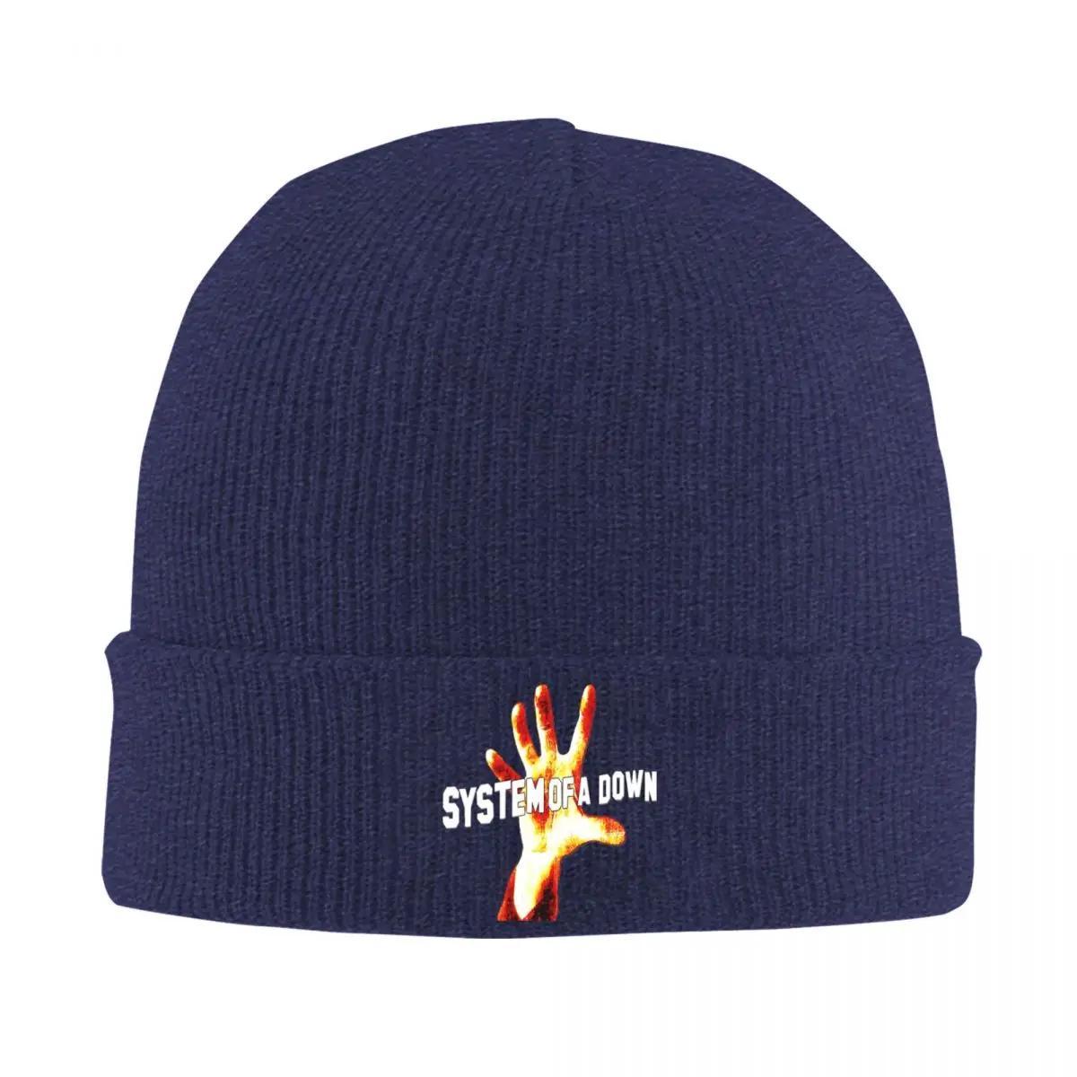 

System Of A Down Metal Band Knitted Caps for Women Men Skullies Beanies Winter Hat S.O.A.D Warm Caps