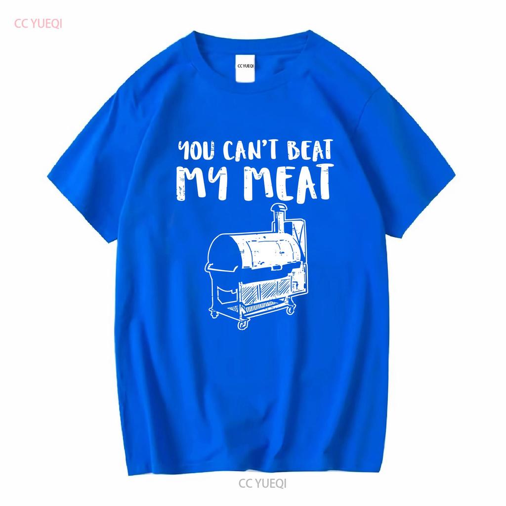 You Cant Beat My Meat Funny Bbq Barbecue Grill T Shirt vintage Washed Soft fashion homme Slightly Top For Everyday Wear Unisex