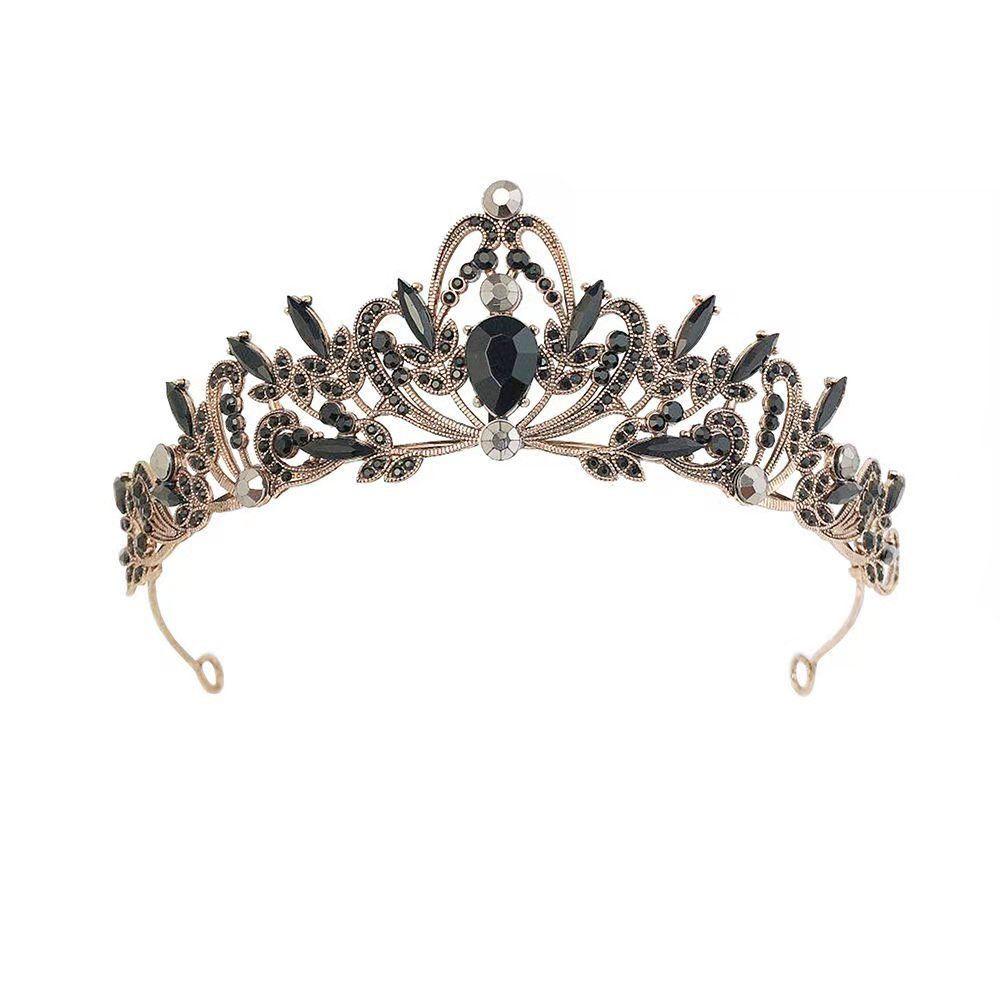Zinc Zinc Alloy Queen Rhinestone Baroque Women Hair Accessories Tiara Bride Crown Korean Style Headband