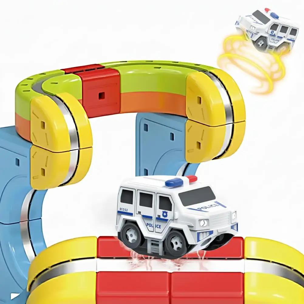 Magical Anti-Gravity Magnetic Track Cube DIY Assembly Toy Versatile Small Train On Gravity-defying Tracks for Fun Learning M0M9